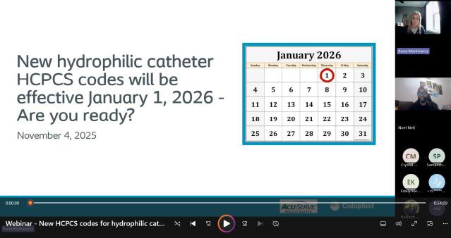 Webinar: New Intermittent Catheter HCPCS Code Changes